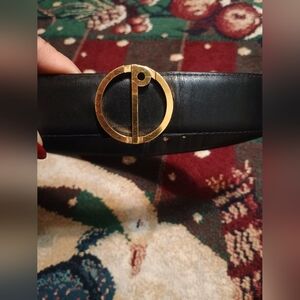 Dunhill Leather Belt With Logo Buckle 32/80 Pre-owned (Sold As Is)